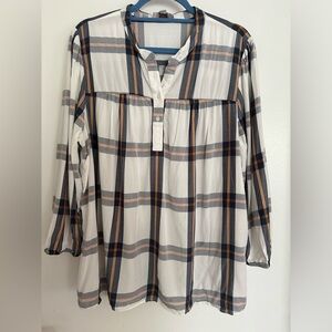 Women’s LOFT Outlet Plaid Blouse